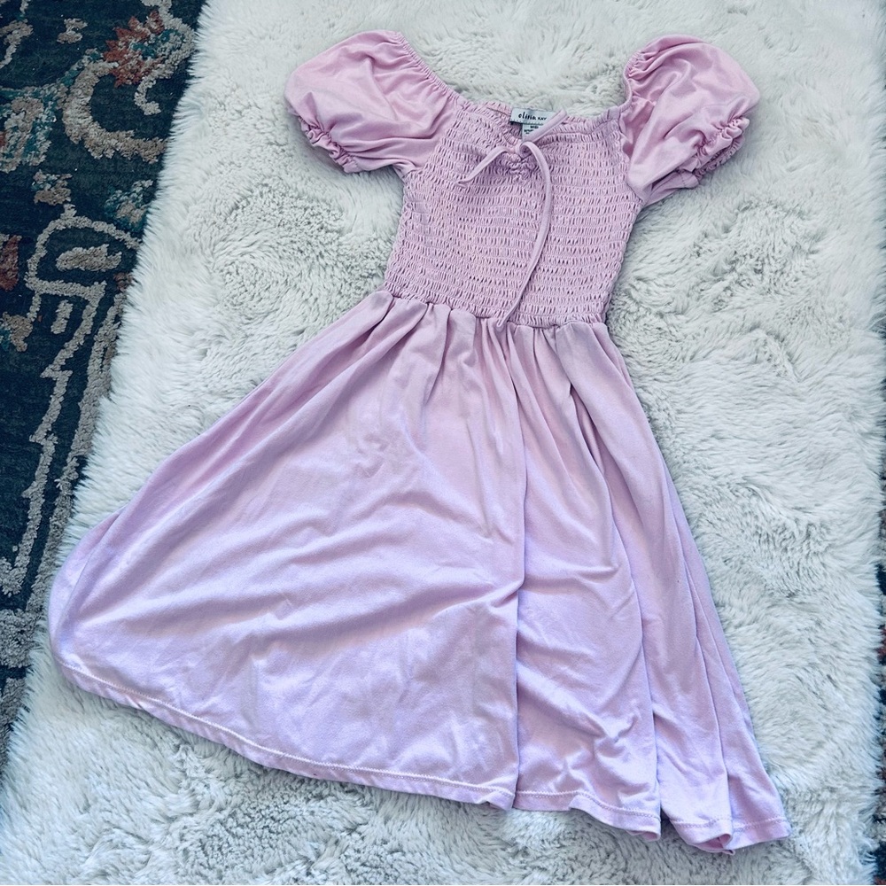 Super cute pink swing twirl Pink Kids Dress ballerina baby pink girls 8 GUC